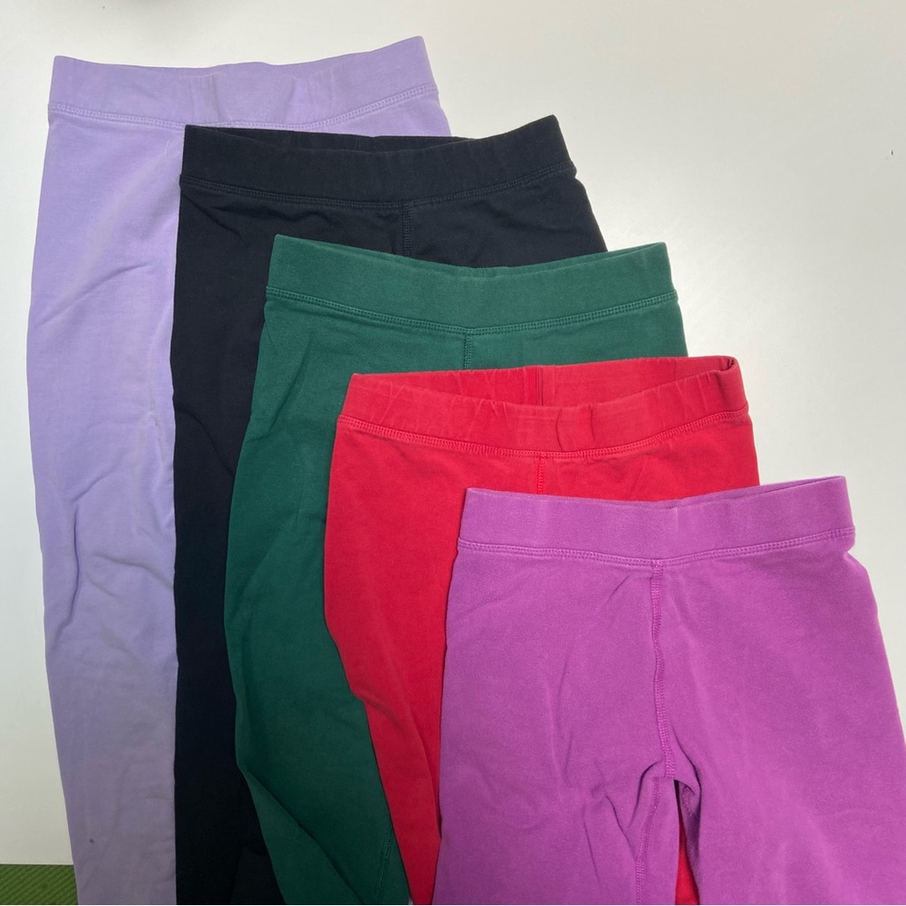 5 pairs of kids primary leggings size 10